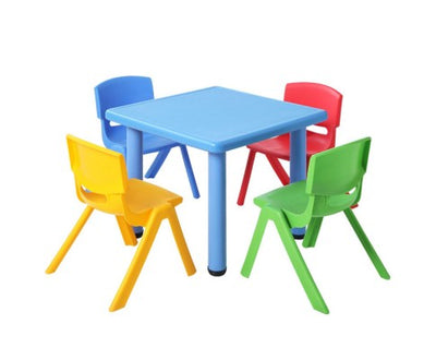 5 Piece Kids Table and Chair Set - Blue by Keezi