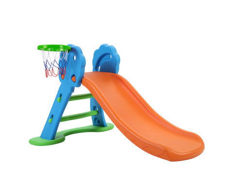 Slide with Basketball Hoop with Ladder Base by Keezi