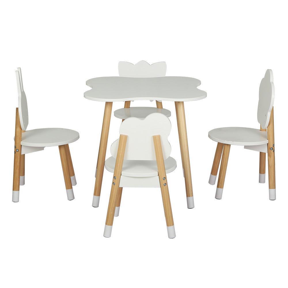 Keezi 5 Piece Kids Table and Chairs Set Study and Play Desk