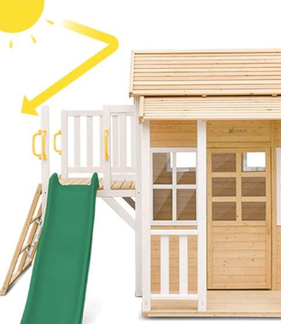 Lifespan Kids Finley Cubby House with Green Slide