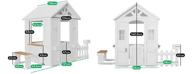 Lifespan Kids Teddy Cubby House in White (V2)
