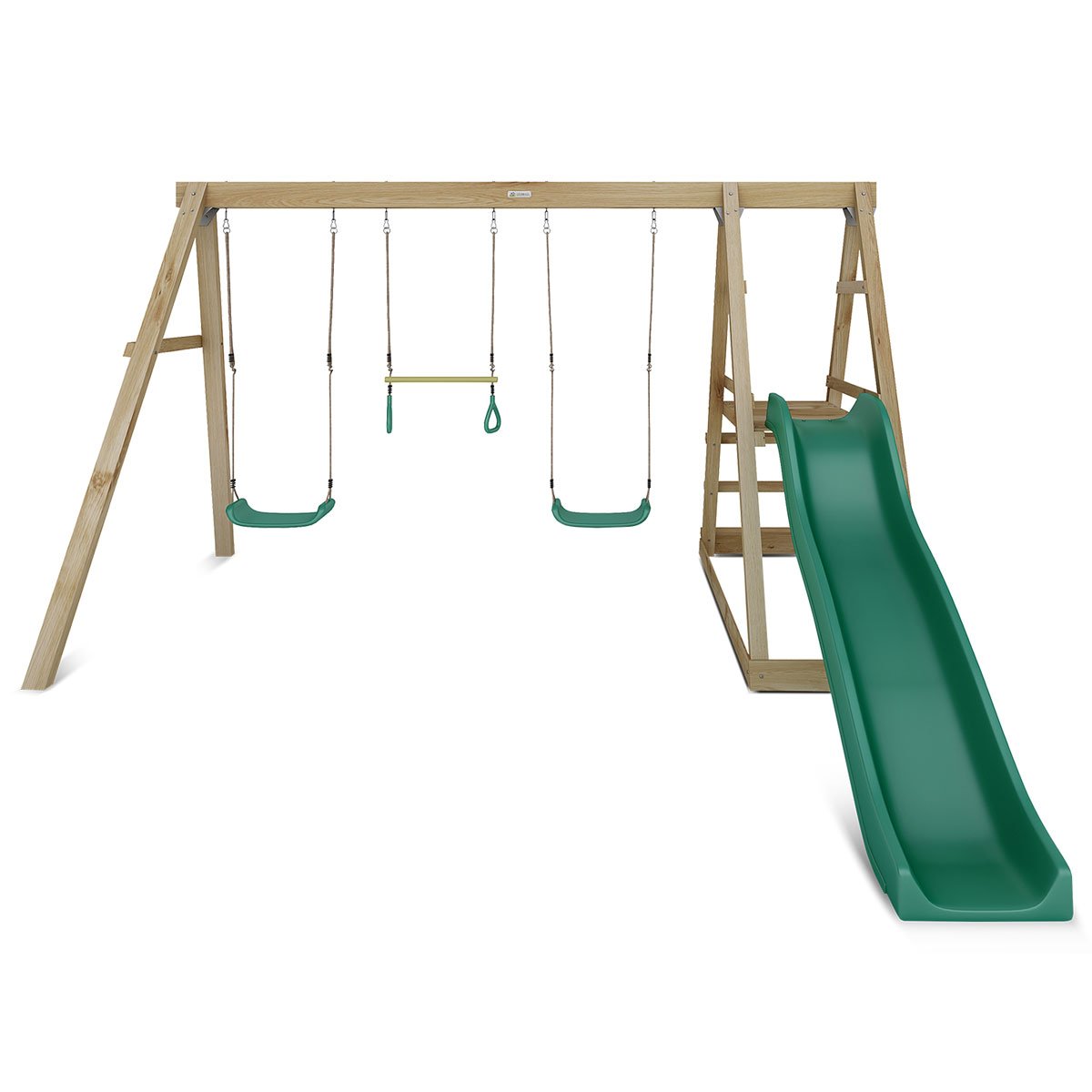 Lifespan Kids Winston Swing Set with Climb & 1.8m Slide (Green)