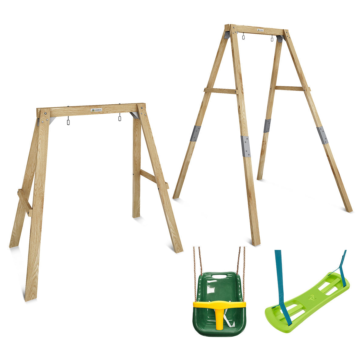 Lifespan Kids Bloom Growable Swing Set with Baby Seat (Green) & 3-in-1 Seat