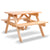 Kids Wooden Picnic Table Set Natural by Keezi