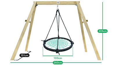Oakley Swing Set with 1m Spidey Web Swing