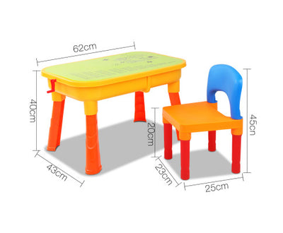 Keezi Kids Sandpit Pretend Play Set Sand Water Table Chair Outdoor Beach Toy