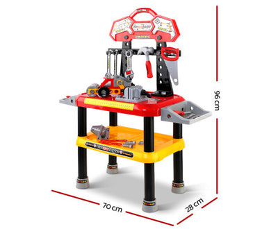 Keezi Kids Pretend Workbench DIY Tools 97 Piece Children Role Play Toys Red