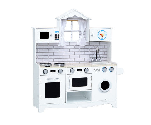 Kitchen Set Childrens Utensils Toys White by Keezi
