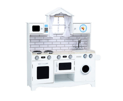 Kitchen Set Childrens Utensils Toys White by Keezi