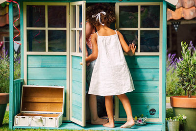 Deckhouse Wooden Playhouse - Teal by PlumPlay