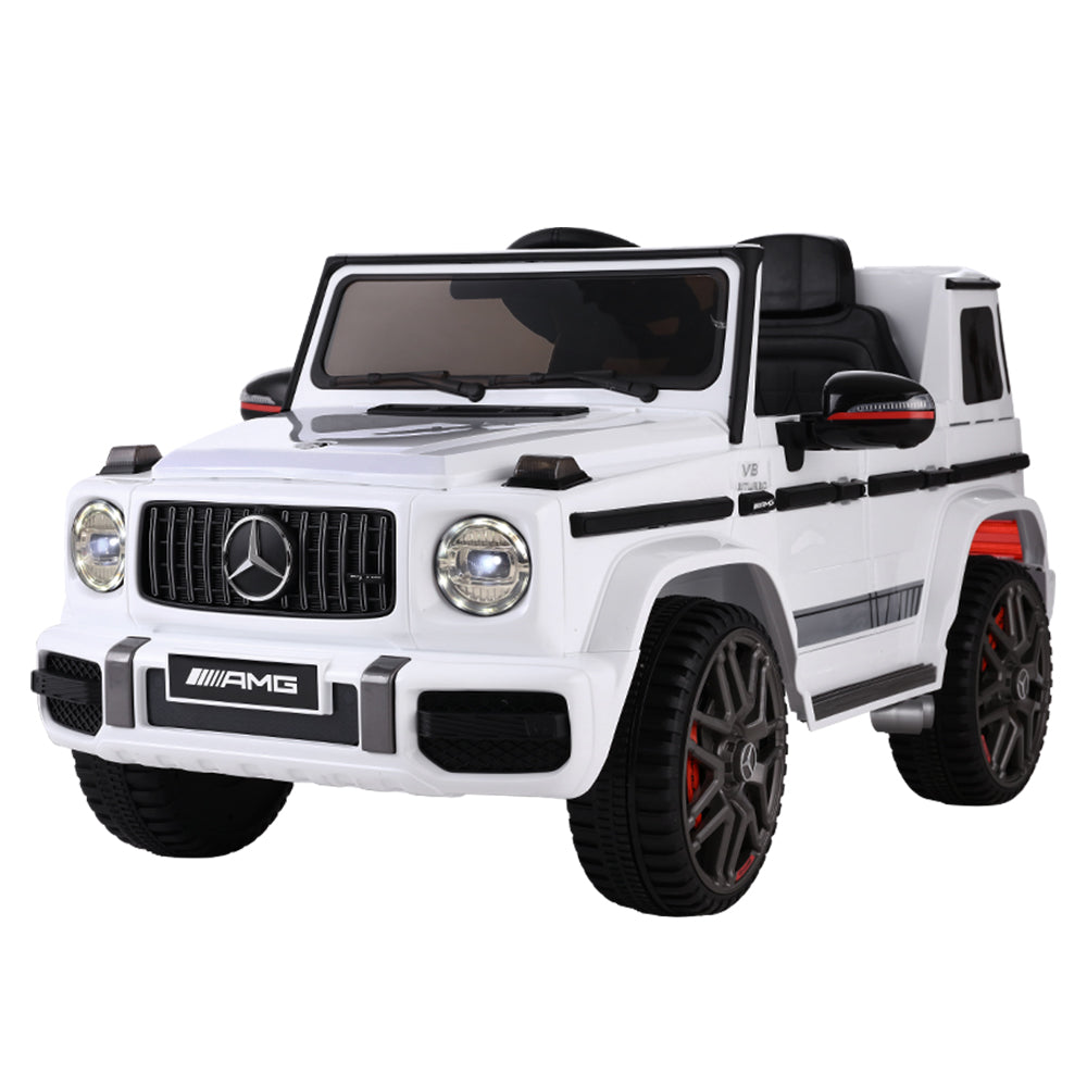 Kids Electric Ride On Car Mercedes-Benz Licensed AMG G63 Toy Cars Remote White with Free Customized Plates