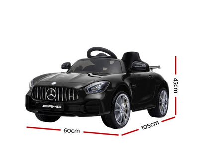 Kids Ride On Car Mercedes Benz AMG GT R Electric Black with Free Customized Plate