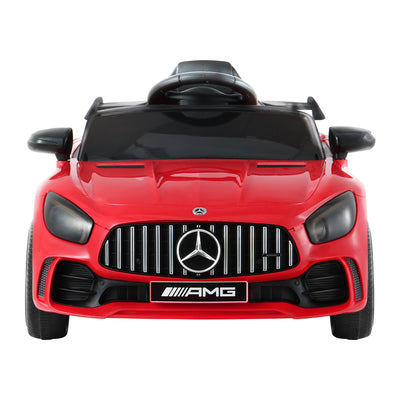 Kids Electric Ride On Car Mercedes-Benz AMG GTR Licensed Toy Cars Remote Red with Free Customized Plates