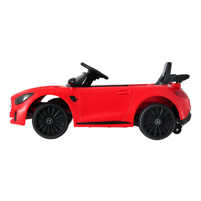Kids Electric Ride On Car Mercedes-Benz AMG GTR Licensed Toy Cars Remote Red with Free Customized Plates