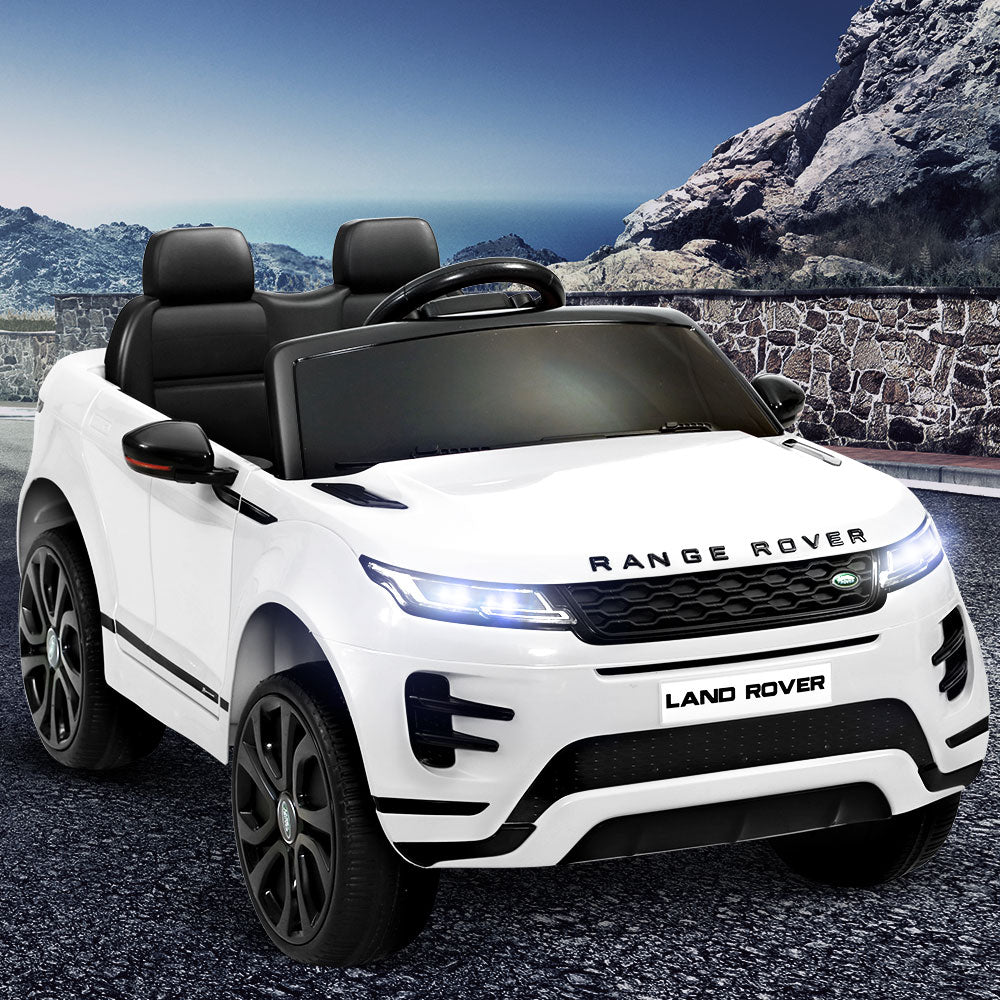 Rigo Kids Ride On Car Licensed Land Rover 12V Electric Car Toys Battery Remote White