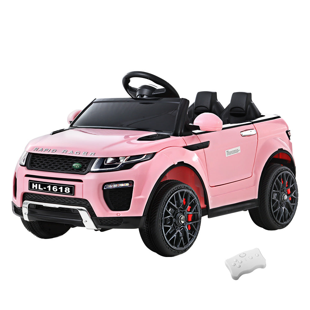 Rigo Kids Electric Ride On Car Range Rover-inspired Toy Cars Remote 12V Pink with Free Customized Plates