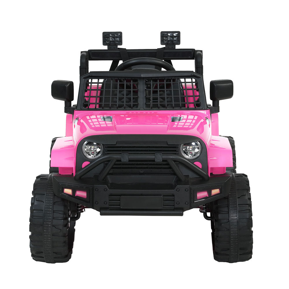 Rigo Kids Ride On Car (Jeep Replica) - Pink 12V with Free Customized Plate