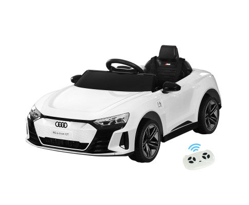 Audi Ride On Car RS e-tron GT Licensed 12V - White with with Free Customized Plate