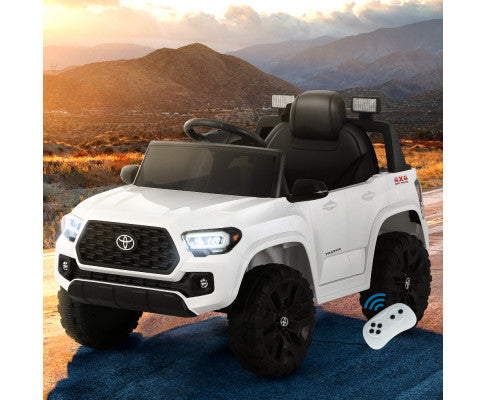 Kids Electric Ride On Car Toyota Tacoma Off Road Jeep Toy Cars Remote 12V Whte