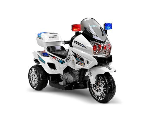 Rigo Kids Electric Ride On Patrol Police Car BMW-Inspired S1K 6V Battery White