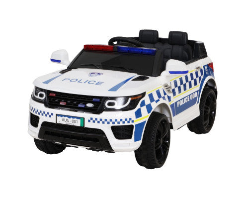 Rigo Kids Ride On Car Patrol Police Electric White
