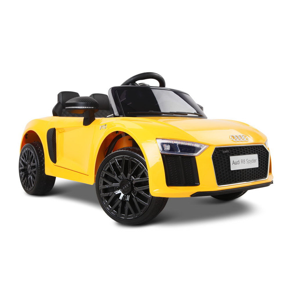 Kid's Electric Ride on Car Licensed Audi R8 - Yellow