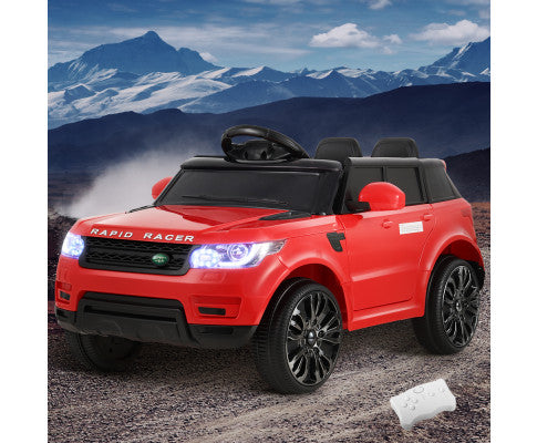 Rigo Kids Electric Ride On Car SUV Range Rover-inspired Cars Remote 12V Red with Free Customized Plates