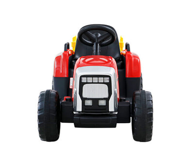 Rigo Kids Electric Ride On Car Tractor Toy Cars 12V Red with Free Customized Plates
