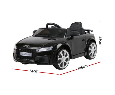 Kids Ride On Car Audi Licensed TT RS Black with Free Customized Plate