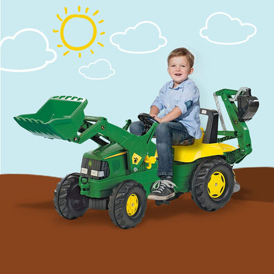 John Deere Rolly Kids  Ride On Tractor with Loader & Digger RT811076