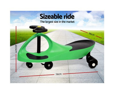 Rigo Kids Ride On Swing Car - Green