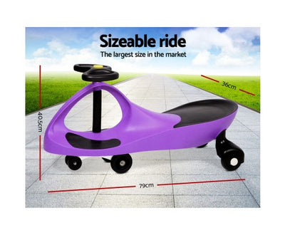 Rigo Kids Ride On Swing Car - Purple
