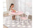 Round Table and 2 Chair Set for children (White and Pink)