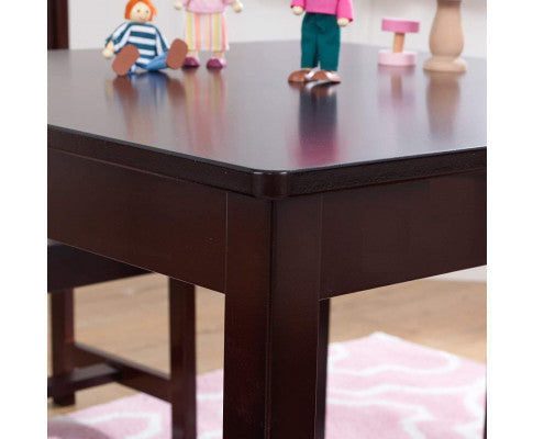 Farmhouse Table & 4 Chair Set (Brown)