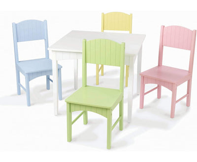 Table & 4 Pastel Chairs set for kids