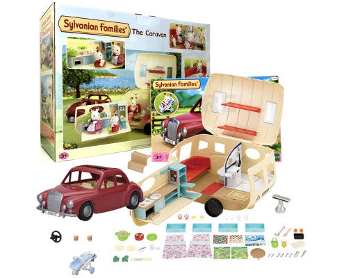 Sylvanian Families Family Cruising Car & Caravan Bundle Pack 5448 5045