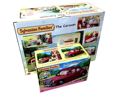 Sylvanian Families Family Cruising Car & Caravan Bundle Pack 5448 5045