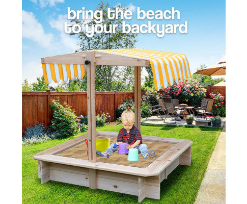 Rovo Kids Sandpit with Canopy