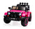 Rovo Kids Ride On Car 4WD Jeep Inspired - Pink with Free Customized Plate