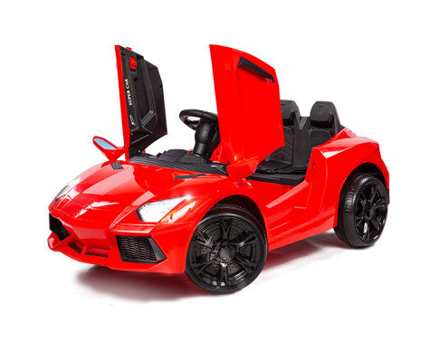 Rovo Kids Ride-On Car LAMBORGHINI Inspired - Red with Free Customized Plate