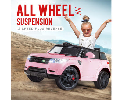 Rovo Kids Ride-On Car 12V - Pink with Free Customized Plate