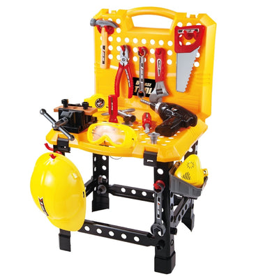 Toy Power Workbench, Kids Power Tool Bench Construction Set with Tools and Electric Drill