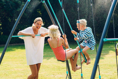 Premium Metal Double Swing & Glider with Mist by Plum Play