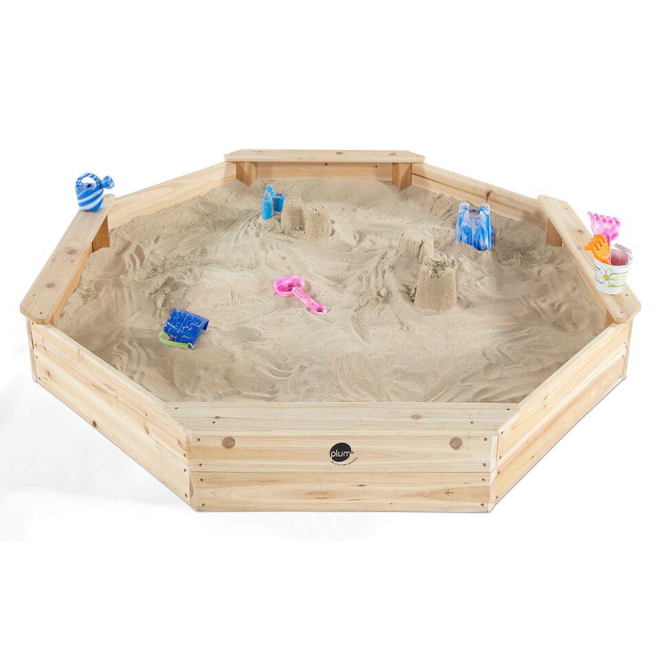 Giant Octagonal Sand Pit (Natural) by Plum Play