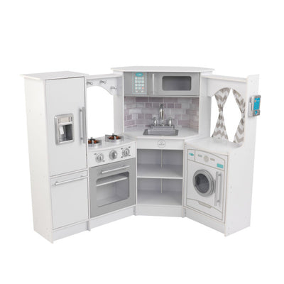 Ultimate Corner Play Kitchen with Lights & Sounds - White by KidKraft