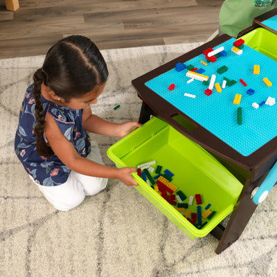 Building Bricks Play N Store Table - Espresso by KidKraft