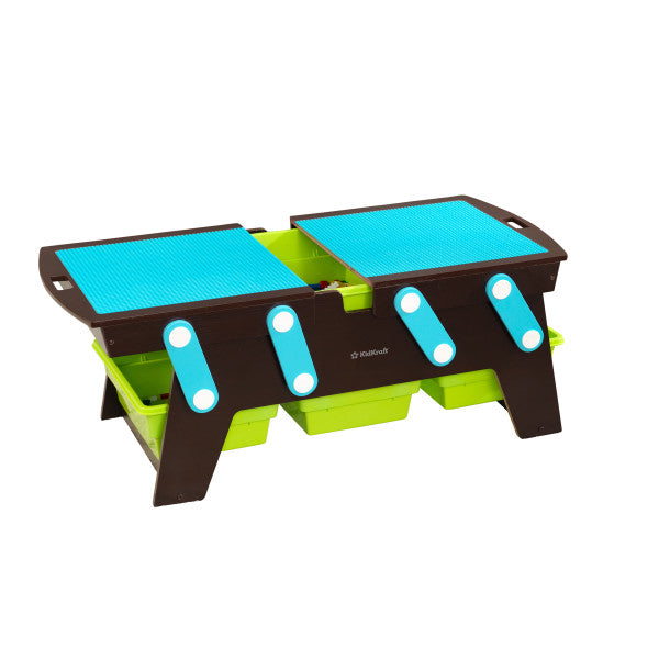 Building Bricks Play N Store Table - Espresso by KidKraft