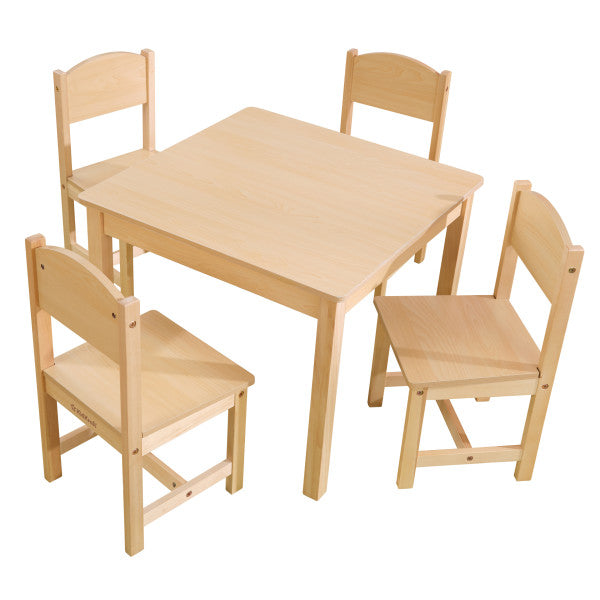 Farmhouse Table & 4 Chair Set - Natural by Kidkraft