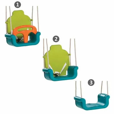 Growing Baby Swing with Teal Hangers