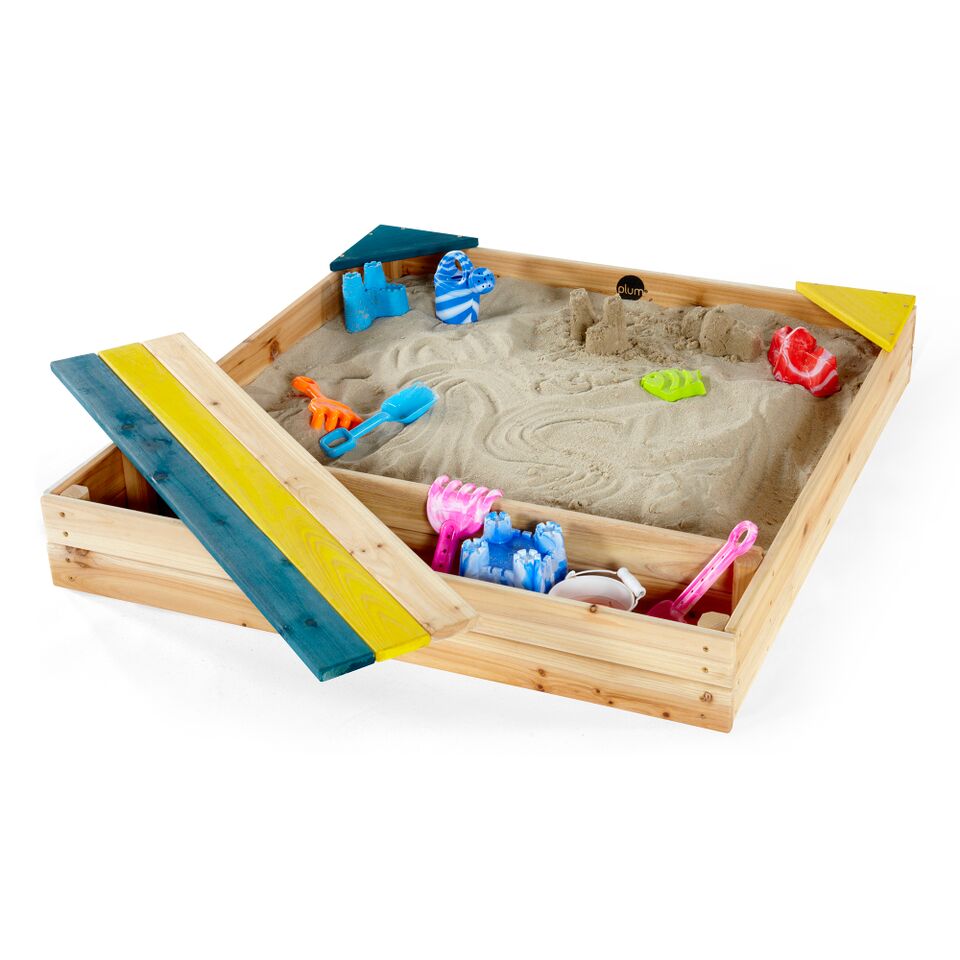 Store-It Wooden Sand Pit (Natural) by Plum Play